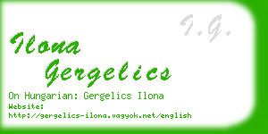 ilona gergelics business card